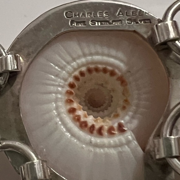 Charles Albert Heavy .950 Sterling Silver Multi-Shell Bracelet - Picture 3 of 3